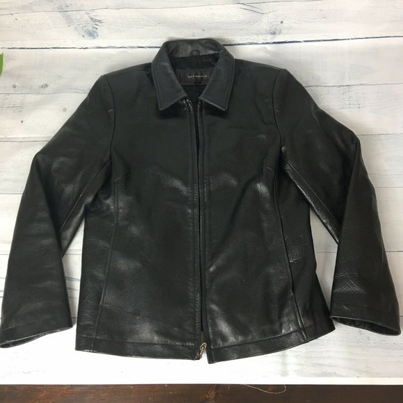 Jim & Marylou Motorcycle Biker Leather Coat Jacket